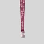 1" Fuchsia custom lanyard printed with company logo with Bottle Opener attachment 1" - 1
