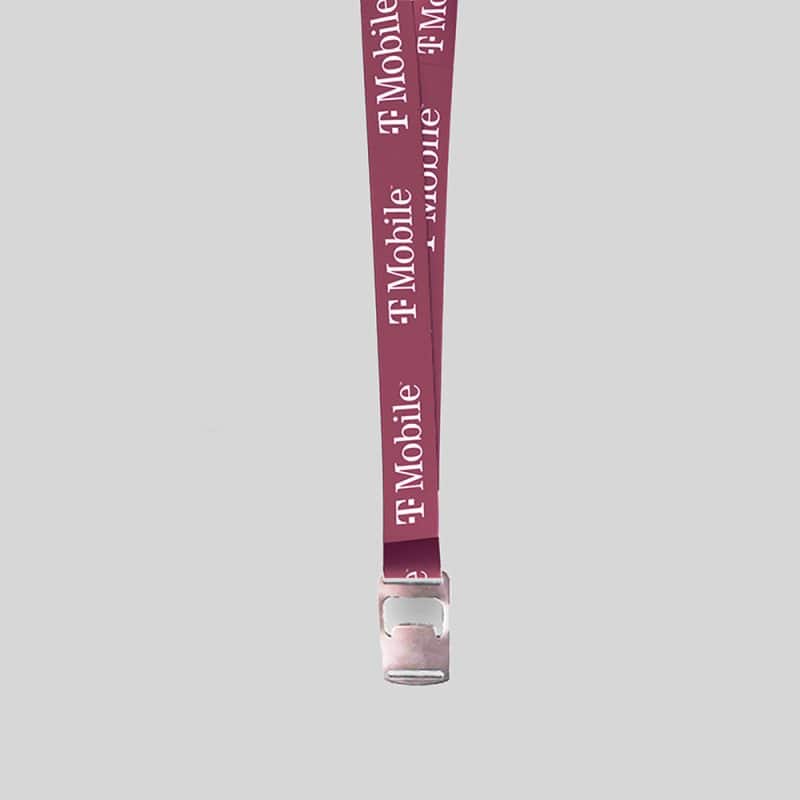 1" Fuchsia custom lanyard printed with company logo with Bottle Opener attachment 1" - 1