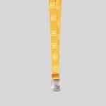 1" Yellow custom lanyard printed with company logo with Bottle Opener attachment 1" - 1