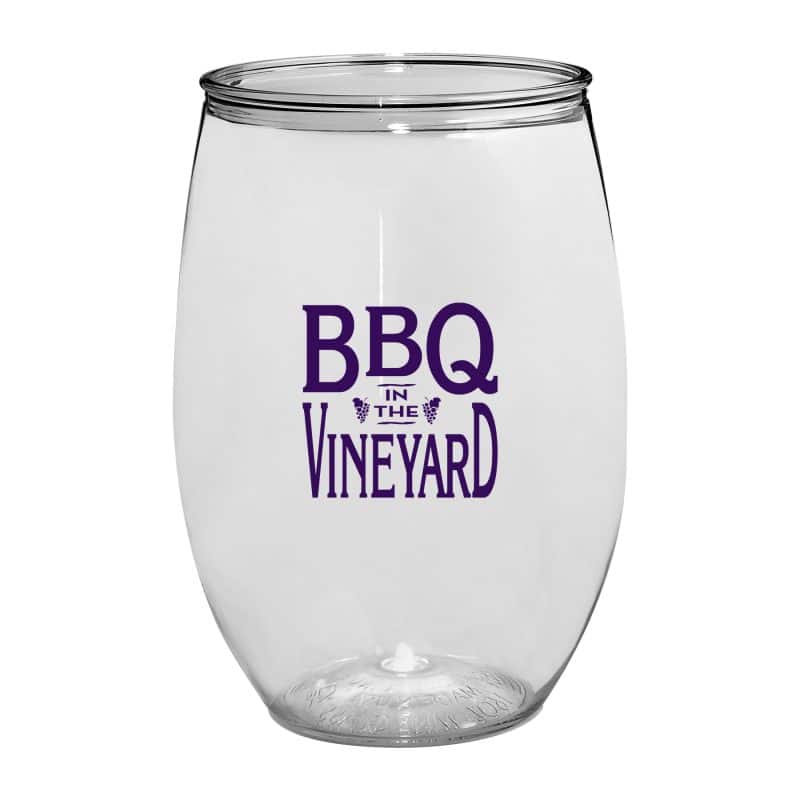 16 Oz. PET Stemless Wine Glass - 1