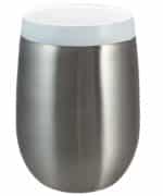 9 Oz. Silver CeramiSteel Double-Wall Stainless Wine Vacuum Tumbler - 1