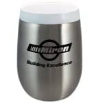 9 Oz. Silver CeramiSteel Double-Wall Stainless Wine Vacuum Tumbler