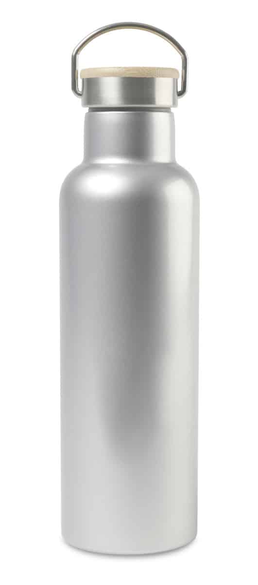 Aviana™ Metallics Double Wall Stainless Steel Wine Bottle - 25 Oz. - Metallic Silver - 1