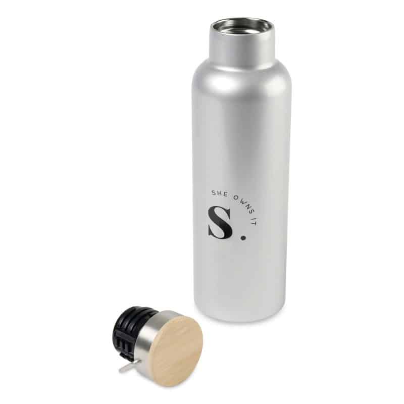Aviana™ Metallics Double Wall Stainless Steel Wine Bottle - 25 Oz. - Metallic Silver - 2