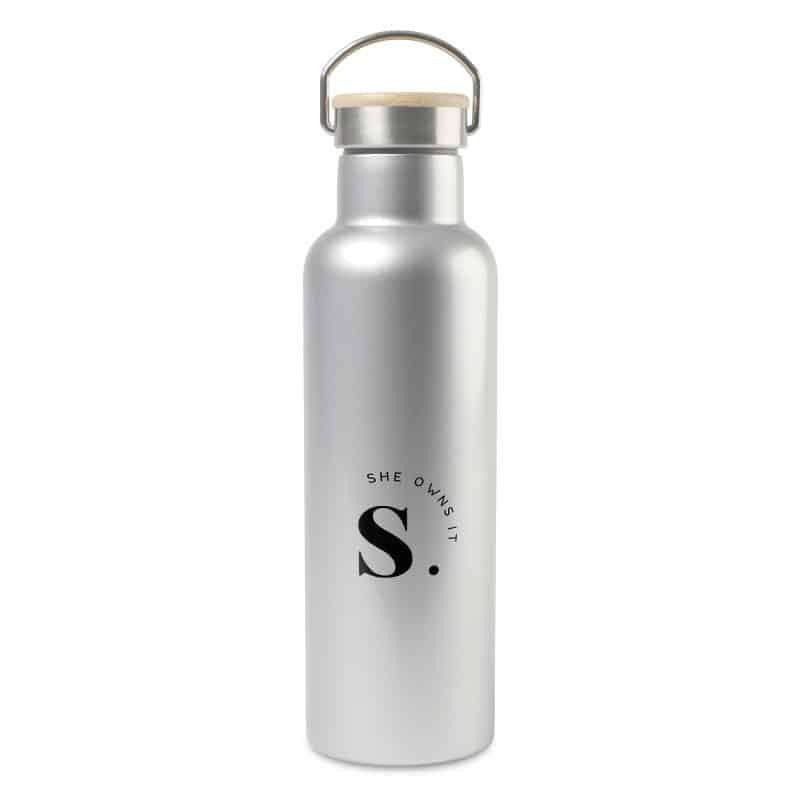 Aviana™ Metallics Double Wall Stainless Steel Wine Bottle - 25 Oz. - Metallic Silver