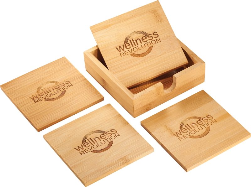 Bamboo Coaster Set - 2