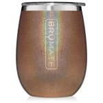 BruMate Stemless Uncork'd 14oz Wine Glass Glitter and Print Colors - 6
