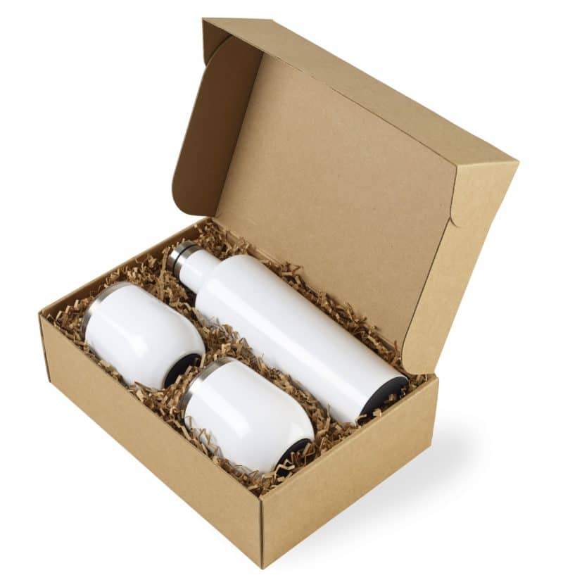 CORKCICLE® Canteen & Stemless Wine Cup Gift Set - Gloss White - 1