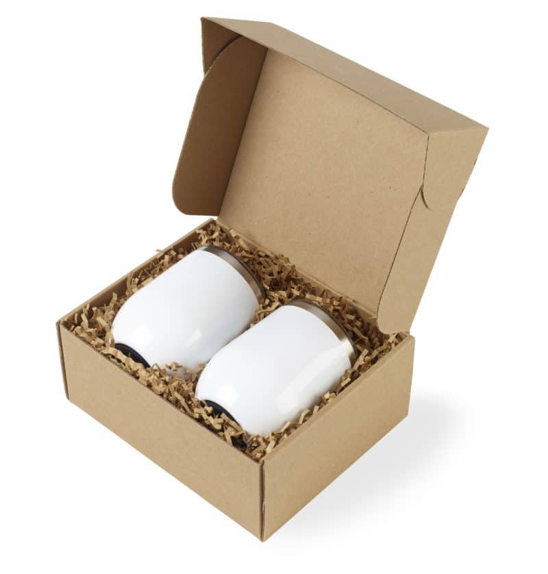 CORKCICLE® Stemless Wine Cup Gift Set - Gloss White - 1