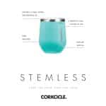 CORKCICLE® Stemless Wine Cup Gift Set - Walnut - 3