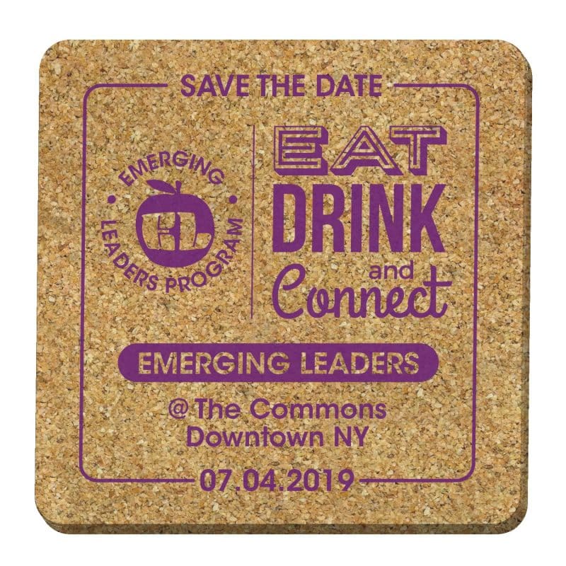 Cork Coaster | Square | 4" x 4"