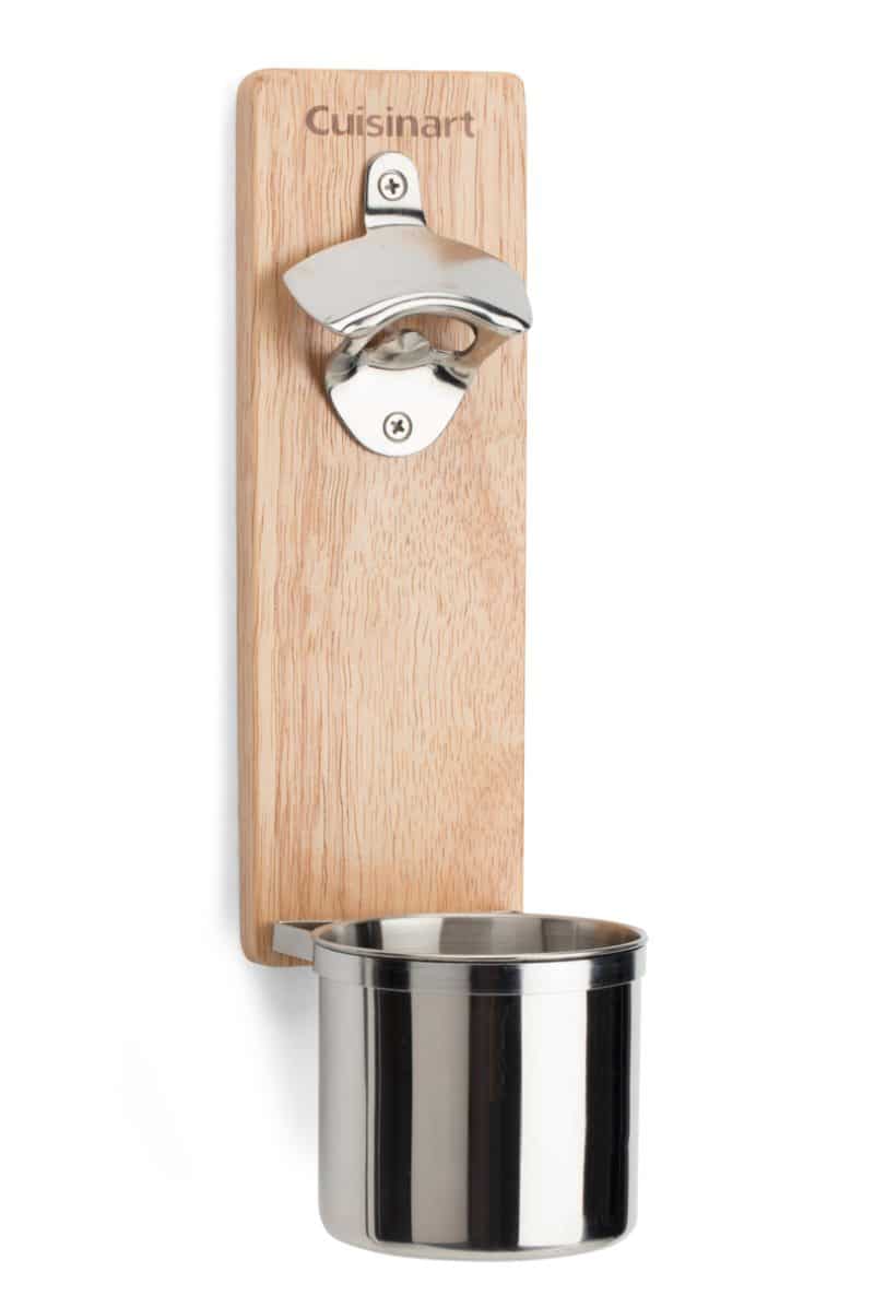 Cuisinart Outdoors® Magnetic Bottle Opener & Cup Holder - Wood - 1