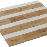 Marble and Bamboo Coaster Set - 4