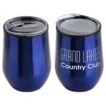 Onyx 12 oz Stainless Steel/Polypropylene Wine Goblet - 4