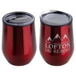 Onyx 12 oz Stainless Steel/Polypropylene Wine Goblet - 6