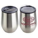 Onyx 12 oz Stainless Steel/Polypropylene Wine Goblet - 8