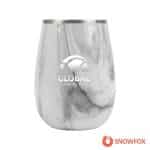 Snowfox 13.5 oz. Vacuum Insulated Marble Finish Pinot Noir Wine Glass - 1