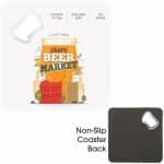 Square Bottle Opener Coaster