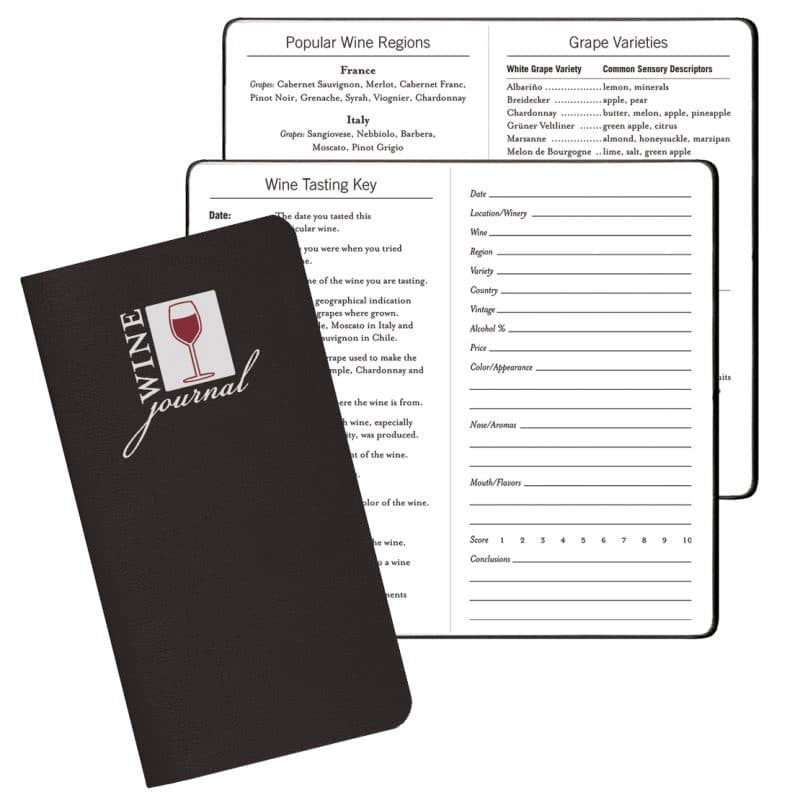 Wine Journal w/ Leatherette Cover - 1