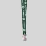 1/2" Dark Green custom lanyard printed with company logo with Bottle Opener attachment 0.50" - 1