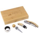 4 Piece Bamboo Wine Gift Set - 3