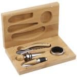 4 Piece Bamboo Wine Gift Set - 8