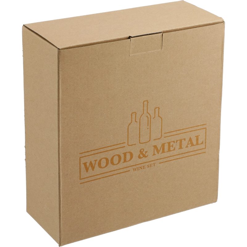 Graze Wood and Metal Wine Set - 9
