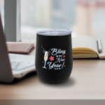 12 Oz. Custom Stainless Steel Wine Tumblers - 1