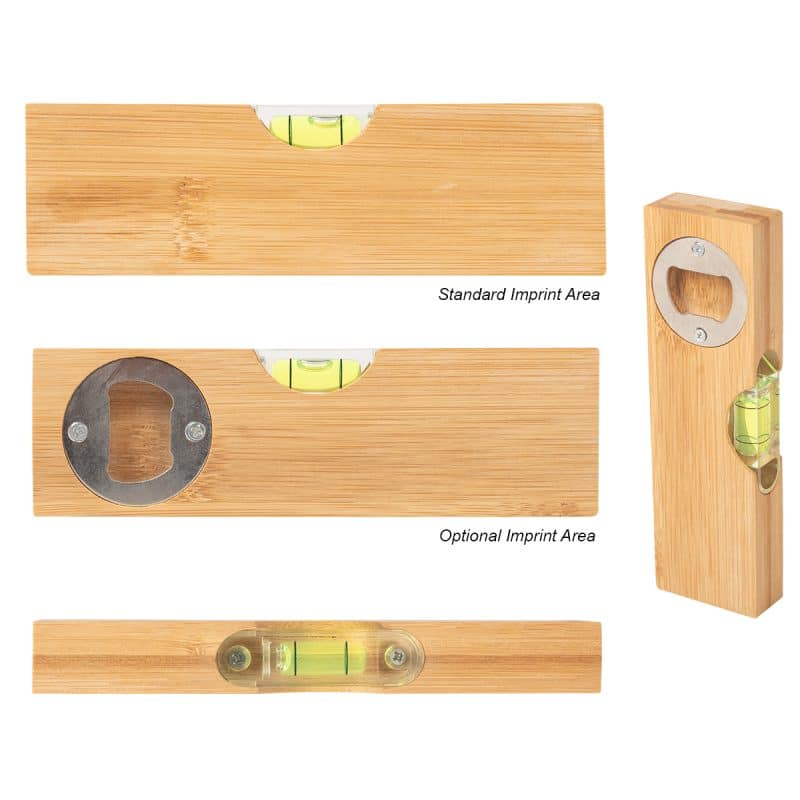Bamboo Level With Bottle Opener - 2