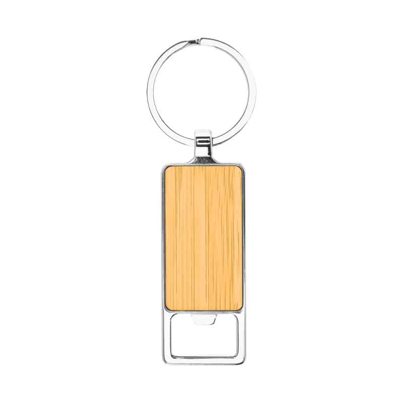 Bristol Bamboo Key Tag With Bottle Opener - 1