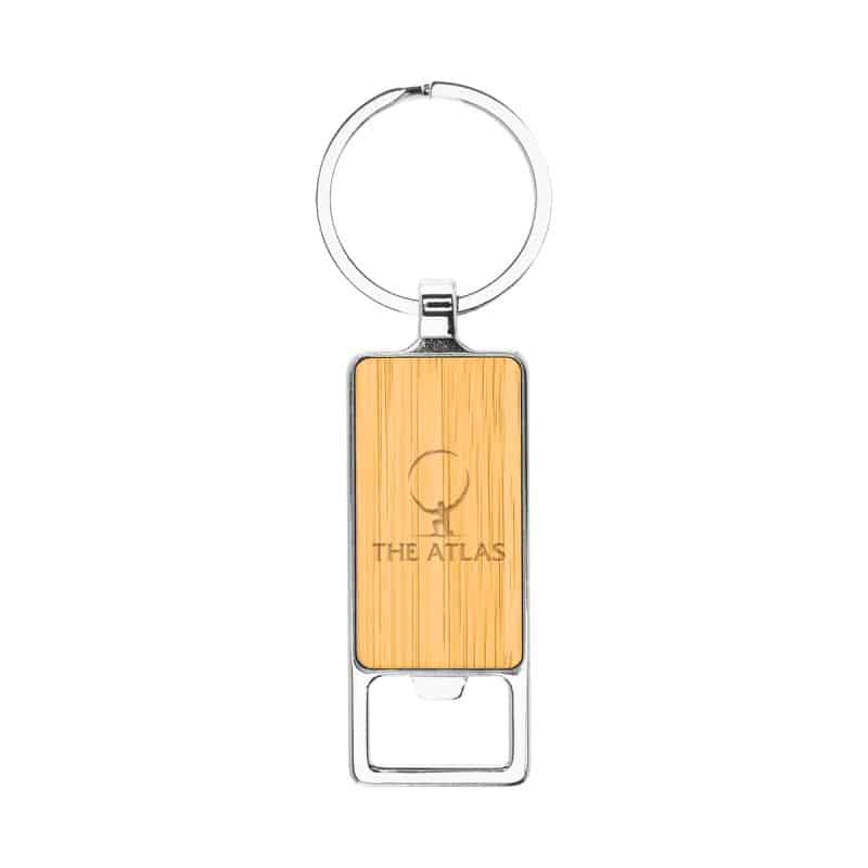 Bristol Bamboo Key Tag With Bottle Opener - 2