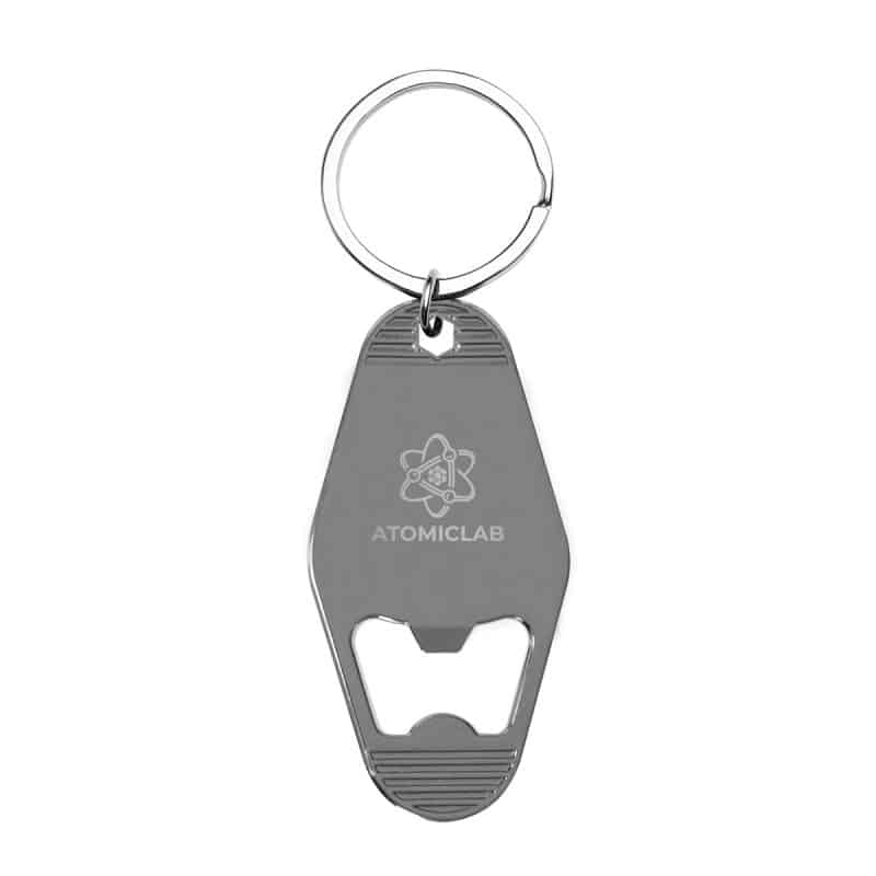 Motel Style Metal Key Tag With Bottle Opener - 2