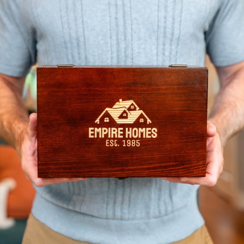 Santa Fe Wine Glass - Set of 2 - Custom Wood Box - 2