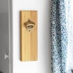 Solid Bamboo Bottle Opener w/ Magnetic Catch - 5