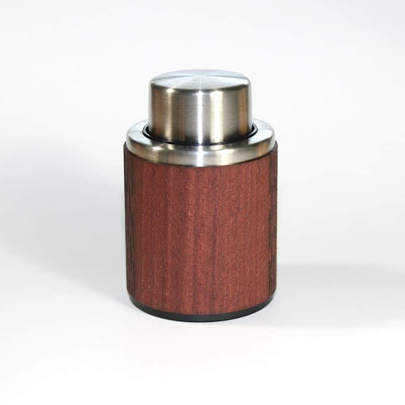 Wood Wrapped Vacuum Wine Bottle Stopper Stainless-Steel (MCFARLANE) - 7