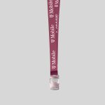 1/2" Fuchsia custom lanyard printed with company logo with Bottle Opener attachment 0.50" - 1