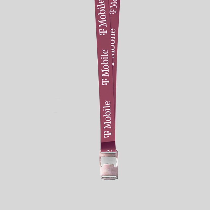 1/2" Fuchsia custom lanyard printed with company logo with Bottle Opener attachment 0.50" - 1