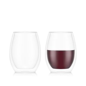 Bodum 2Pc Skal Double Wall Red Wine Glasses