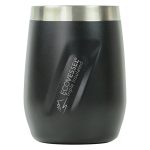 EcoVessel Port 10 Oz Trimax Triple Insulated Wine Cup/Rocks Glass W/Tritan Lid - Black