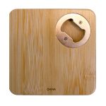 Bamboo Square Coaster & Bottle Opener - 2