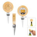 Bamboo Wine Stopper With Bottle Opener