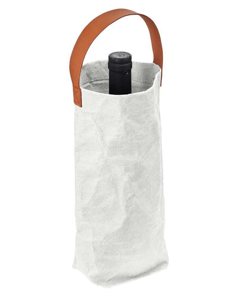 Home & Table Washed Paper Wine Tote Bag. - 4