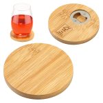 Bamboo Coaster with Bottle Opener - 1