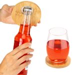 Bamboo Coaster with Bottle Opener - 2