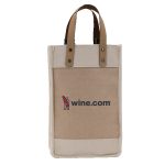 Sonoma Cotton Jute Wine Cooler Bag - 2