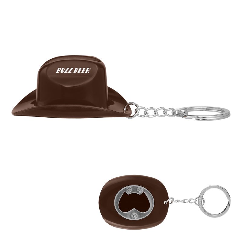 Cowboy Hat Bottle Opener Keychain - 4