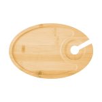 Wine & Dine Recessed Bamboo Tray With Wine Glass Holder - 1