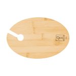 Wine & Dine Recessed Bamboo Tray With Wine Glass Holder - 5