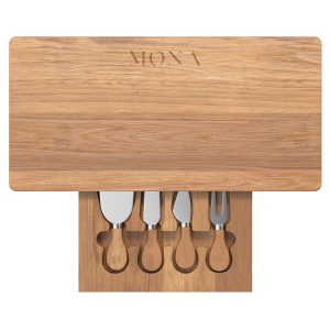 Monroe Cutting Board And Cheese Knife Set