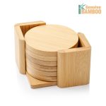 Yorkshire Bamboo Coasters Set - Round - 1